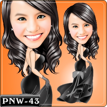 女生人像Q版漫畫PNW-43